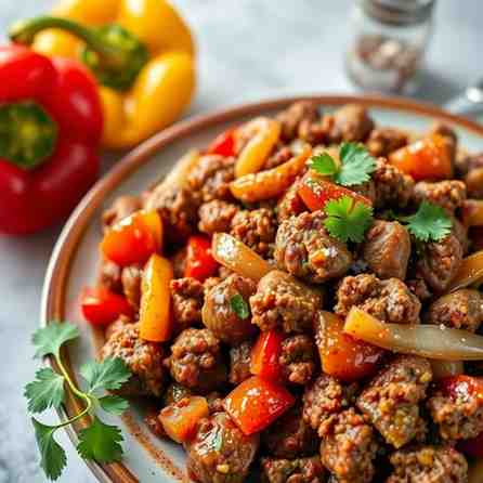 Cuban Picadillo - Easy Ground Beef Bell Pepper Onion Recipe